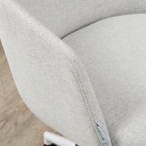 easycomfort easycomfort sedia da ufficio con altezza regolabile ruote e seduta girevole in tessuto grigio chiaro