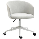 easycomfort easycomfort sedia da ufficio con altezza regolabile ruote e seduta girevole in tessuto grigio chiaro