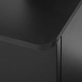 easycomfort easycomfort armadietto da ufficio con 2 cassetti e 5 ruote schedario in mdf e truciolato 43x45x72 cm nero