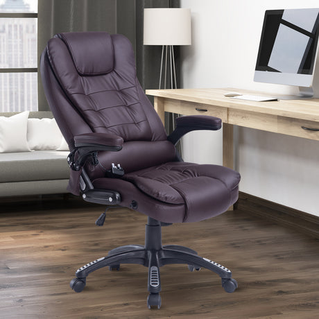 easycomfort easycomfort poltrona massaggiante da ufficio ad altezza regolabile con 6 punti massaggianti in pu 62x68x111 121 cm marrone ean 8054144134024