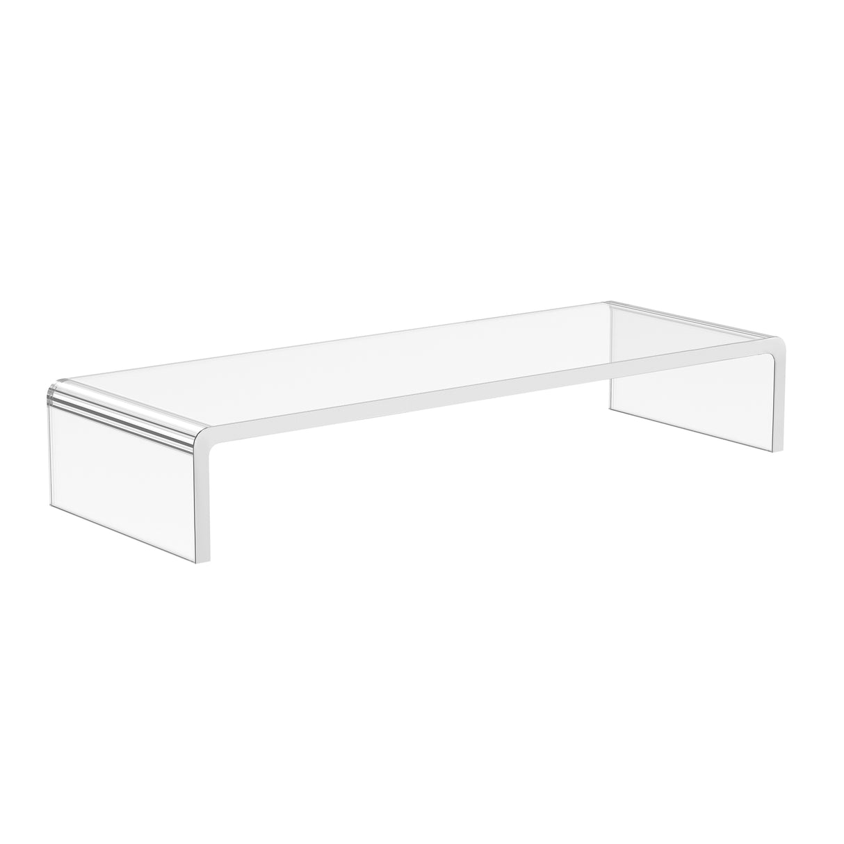 easycomfort supporto per monitor computer tv supporto per schermi in vetro acrilico trasparente 53x19x9cm