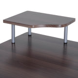 easycomfort easycomfort scrivania per computer da camera e ufficio con cassetto e scaffale in legno 152x60x88cm marrone ean 8054111843164