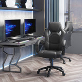 easycomfort easycomfort sedia da gaming ad altezza regolabile sedia da ufficio con funzione a dondolo girevole e reclinabile 71x61x108 118 cm nera