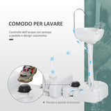 easycomfort easycomfort lavabo portatile da campeggio con 2 ruote serbatoio acqua 17l cisterna di scarico 24l e serbatoio sapone 3.5l