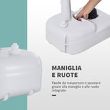 easycomfort easycomfort lavabo portatile da campeggio con 2 ruote maniglia serbatoio acqua 17l e serbatoio sapone 3.5l
