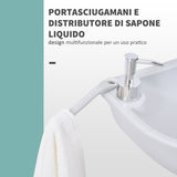 easycomfort easycomfort lavabo portatile da campeggio con 2 ruote maniglia serbatoio acqua 17l e serbatoio sapone 3.5l