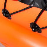 easycomfort canoa gonfiabile 2 posti in pvc con 2 remi in alluminio e accessori arancione