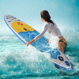 easycomfort easycomfort tavola gonfiabile sup stand up paddle con pagaia regolabile blu 305x76x10cm