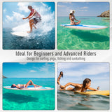 easycomfort easycomfort tavola gonfiabile sup stand up paddle con pagaia regolabile blu 305x76x10cm