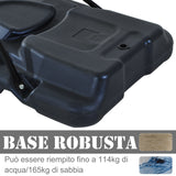 easycomfort canestro da basket da esterno con supporto e altezza regolabile in acciaio