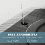 easycomfort canestro basket in acciaio regolabile in altezza e portatile con tabellone e ruote 107x70cm nero e rosso