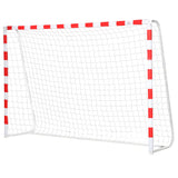 easycomfort easycomfort porta da calcio e calcetto in plastica pe per adulti e bambini 302x83x201cm bianca