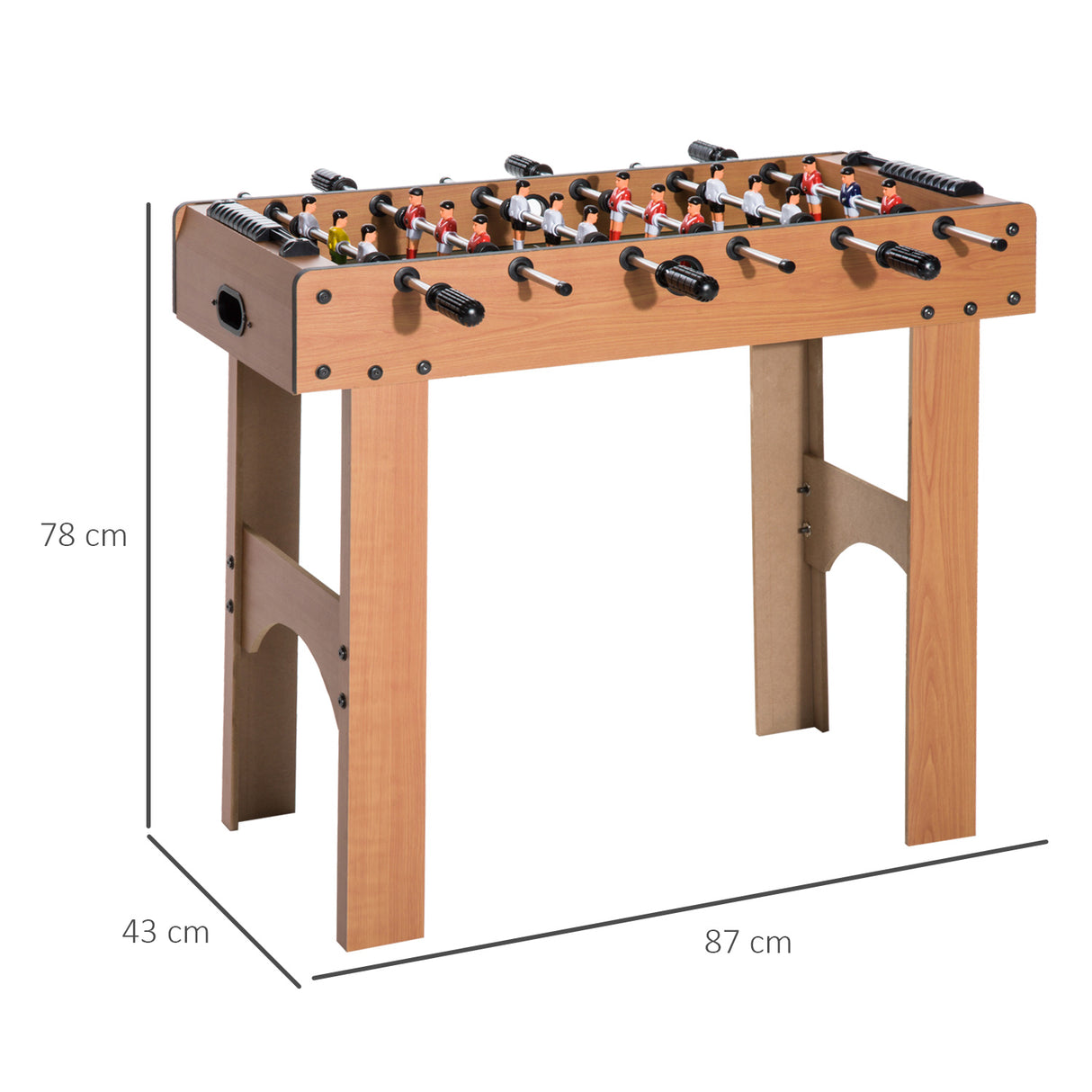 easycomfort easycomfort calcio balilla professionale in legno mdf 87x43x78cm