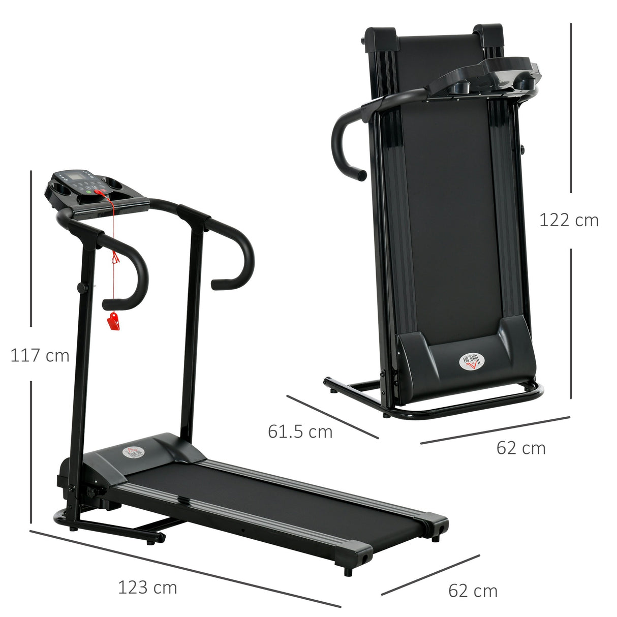 easycomfort easycomfort tapis roulant elettrico pieghevole con display lcd velocita 0 8 10kmh e 3 programmi potenza 500w 123x62x117cm nero