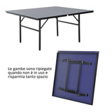 easycomfort easycomfort tavolo ping pong pieghevole in legno mdf e acciaio 152.5x274x76cm