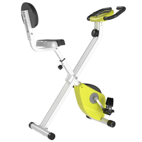 easycomfort easycomfort cyclette magnetica pieghevole con altezza e intensita regolabile schermo lcd gialla