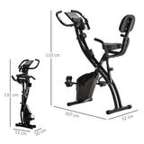 easycomfort easycomfort cyclette pieghevole in acciaio con maniglie e bande elastiche