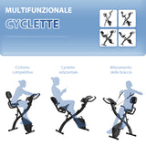 easycomfort easycomfort cyclette pieghevole in acciaio con maniglie e bande elastiche