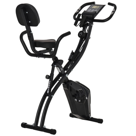 easycomfort easycomfort cyclette pieghevole in acciaio con maniglie e bande elastiche