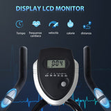 easycomfort easycomfort soozier cyclette per allenamento cardio trainer con monitor lcd in acciaio nero