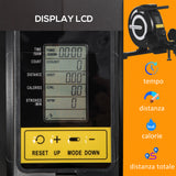easycomfort vogatore magnetico pieghevole con volano regolabile su 8 livelli e monitor lcd nero