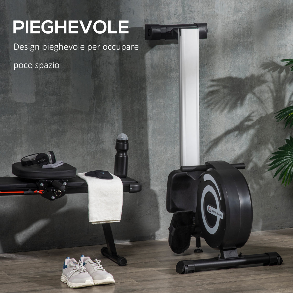 easycomfort vogatore magnetico pieghevole con volano regolabile su 8 livelli e monitor lcd nero