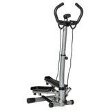easycomfort easycomfort stepper con manubrio regolabile monitor lcd ed elastici 55x53x118 128cm nero