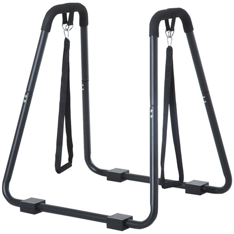 easycomfort easycomfort dip station parallele con passanti e maniglie imbottite in acciaio