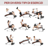 easycomfort easycomfort panca multifunzionale regolabile per bilanciere addominali dorsali manubri elastici per allenamento completo