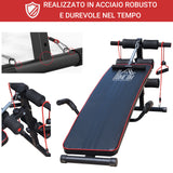 easycomfort easycomfort panca per addominali inclinata multifunzione e regolabile 56.5 x 135 cm