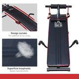 easycomfort easycomfort panca per addominali inclinata multifunzione e regolabile 56.5 x 135 cm