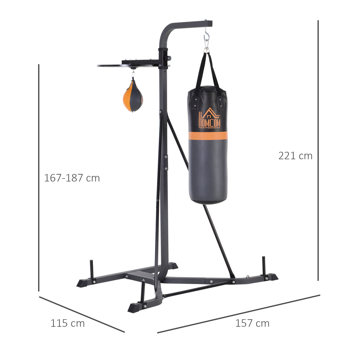 easycomfort easycomfort stazione multiuso regolabile con sacco da boxe 20kg e punching ball per allenamento pugilato