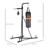 easycomfort easycomfort stazione multiuso regolabile con sacco da boxe 20kg e punching ball per allenamento pugilato