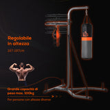 easycomfort easycomfort stazione multiuso regolabile con sacco da boxe 20kg e punching ball per allenamento pugilato