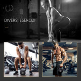 easycomfort easycomfort kettlebell 12 kg per allenamento cross training nero