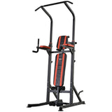 easycomfort easycomfort stazione di allenamento pieghevole multifunzionale in acciaio rosso e nero