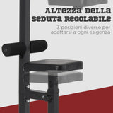 easycomfort easycomfort stazione fitness pull down da casa con panca e cavo regolabile in acciaio 107x120x190cm nero