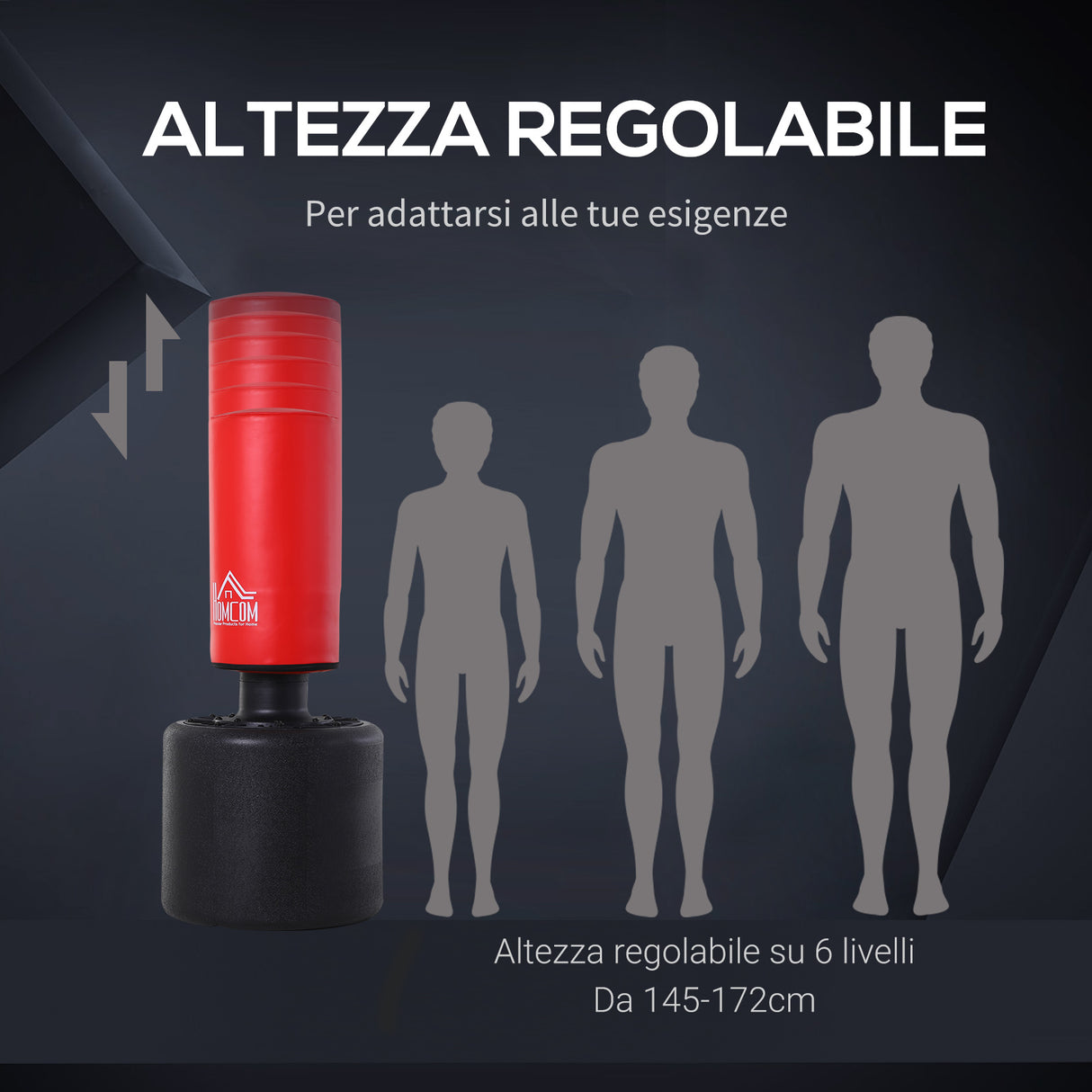 easycomfort easycomfort sacco boxe da terra altezza regolabile 145 172cm con base riempibile