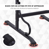 easycomfort easycomfort barra per trazioni power tower stazione fitness multifunzione regolabile 171 219cm nero rosso