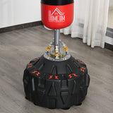 easycomfort easycomfort sacco boxe da terra con supporto per allenamento professionale a casa o in palestra nero e rosso 60 x 180 cm