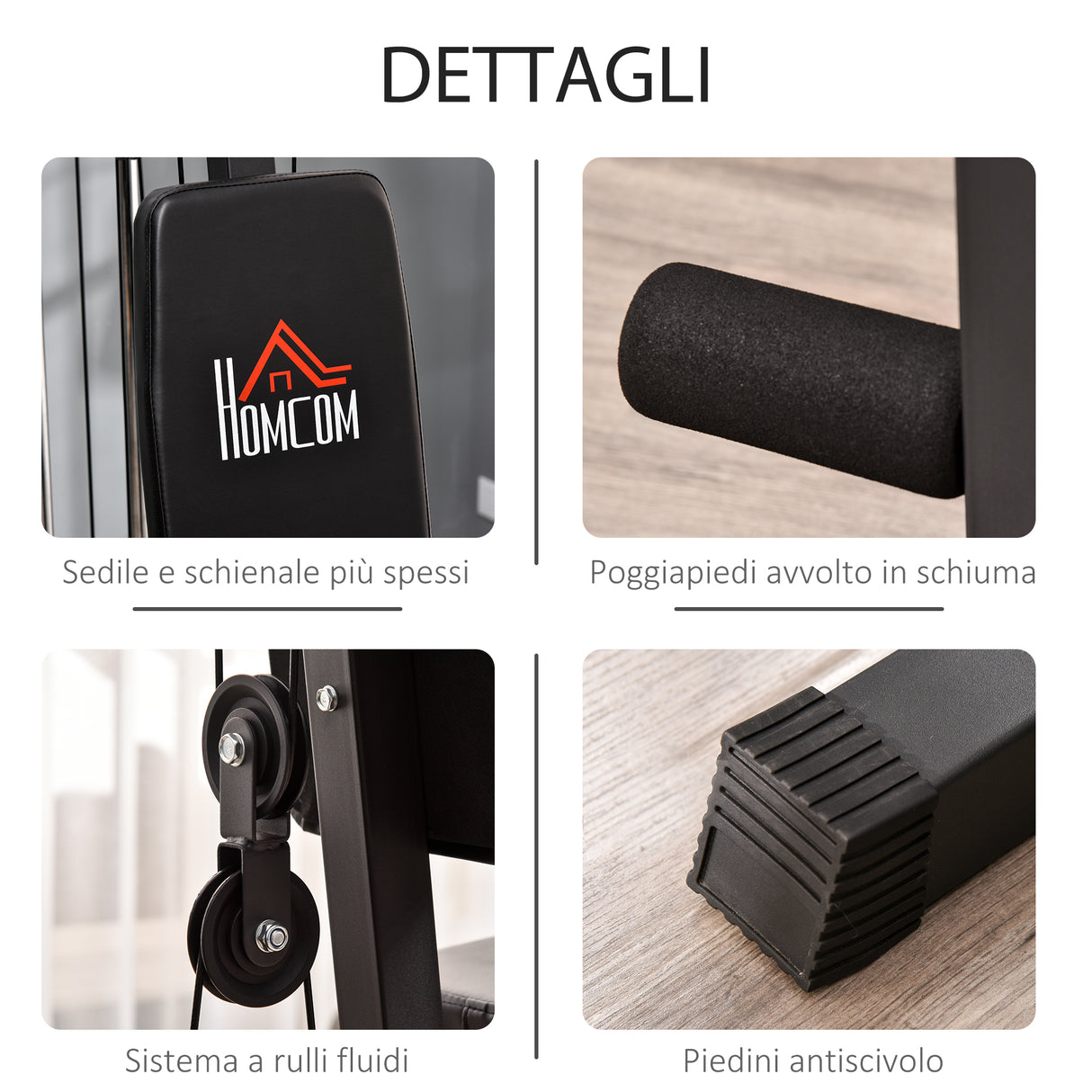 easycomfort easycomfort stazione fitness multifunzione per allenamento a casa e professionale in acciaio 148x108x207 cm nero