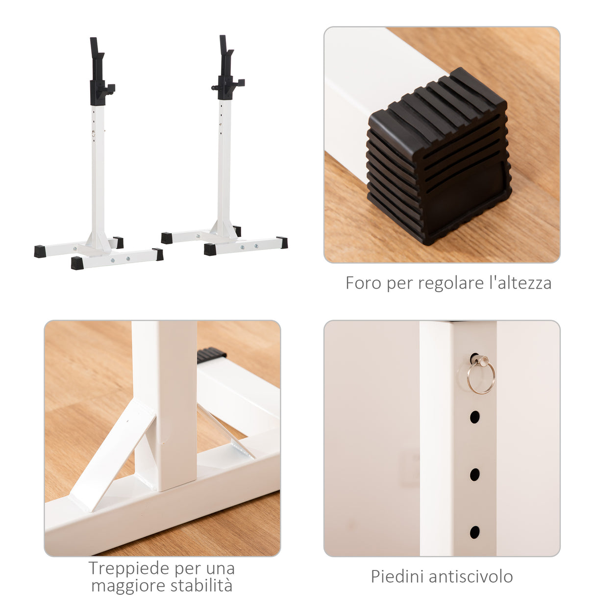 easycomfort easycomfort porta bilanciere universale in acciaio altezza regolabile su 12 livelli carico massimo 150kg