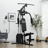 easycomfort easycomfort stazione fitness con pesi da 45kg per allenamento a casa 135x103x210cm nero