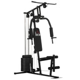 easycomfort easycomfort stazione fitness con pesi da 45kg per allenamento a casa 135x103x210cm nero