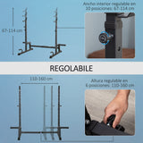 easycomfort easycomfort supporto per bilanciere multifunzione in acciaio altezza e larghezza regolabile 123 170x103x111 161cm