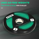 easycomfort set di 2 dischi pesi in acciaio con rivestimento in gomma per bilanciere