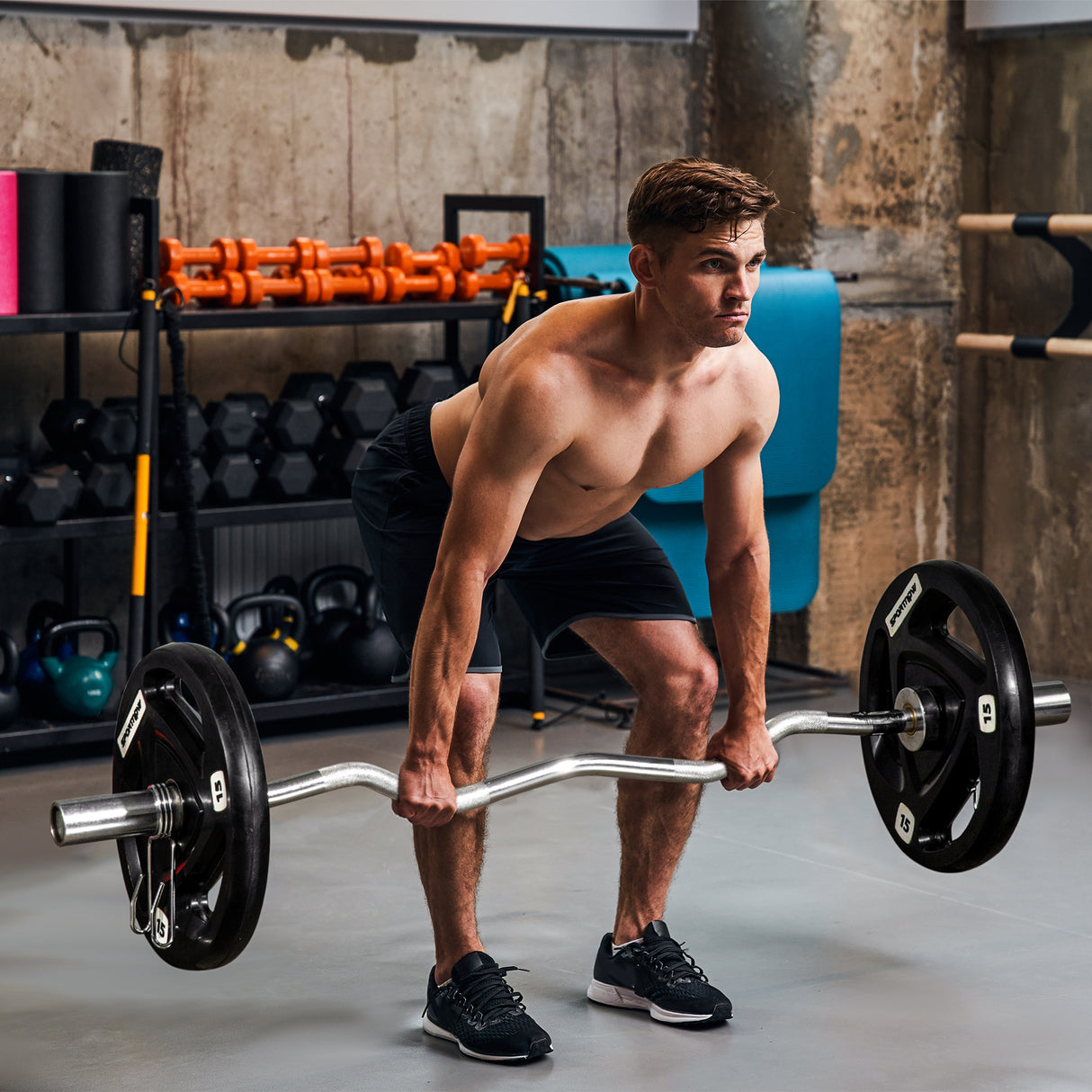 easycomfort set di 2 dischi pesi da 15kg in acciaio con rivestimento in gomma per bilanciere