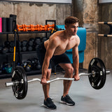 easycomfort set di 2 dischi pesi da 15kg in acciaio con rivestimento in gomma per bilanciere