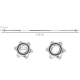 easycomfort bilanciere da squat stacchi da terra e sollevamenti per pesi da o2.5 cm da 100kg mx in acciaio o2.5x170 cm argento
