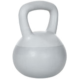easycomfort kettlebell 4kg in pvc e sabbia metallica per allenamento spalle e bicipiti 19x19x26 cm grigio